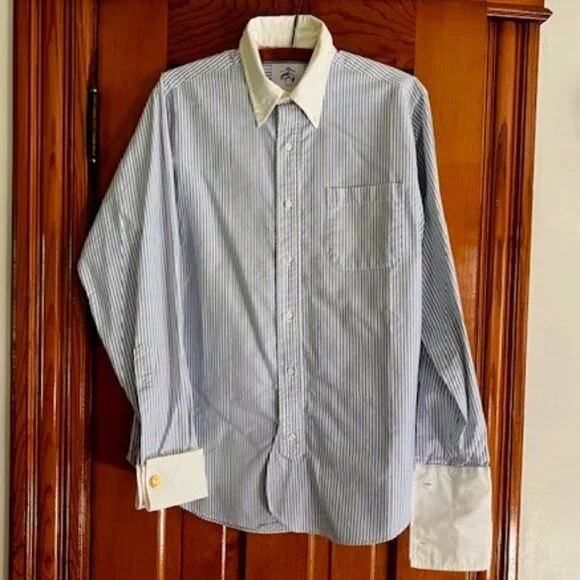 brooks brothers french cuff dress shirts Brooks Brothers Men's Regular Fit Non-Iron Spread Collar French Cuff Formal Dress Shirt - White